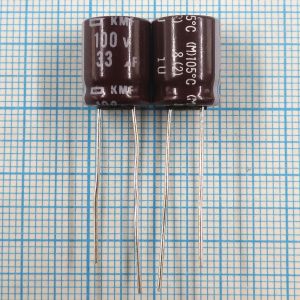 33uF 100v 100v33uF 10x12.5 KMF -  Электролитический конденсатор