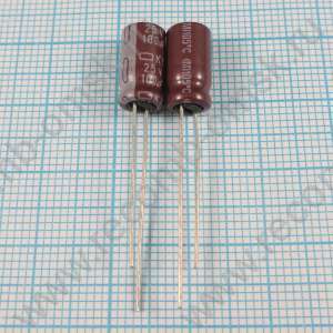 100uF 25v 25v100uF 6x12 KY - Электролитический конденсатор