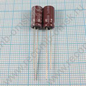 100uF 25v 25v100uF 6x12 KY - Электролитический конденсатор