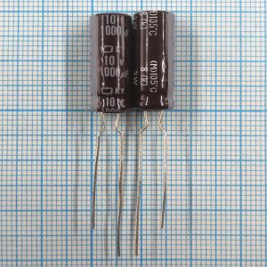 1000uF 10v 10v1000uF 8x20 KY - Электролитический конденсатор