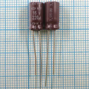 220uF 16v 16v220uF 6x11 KY - Электролитический конденсатор