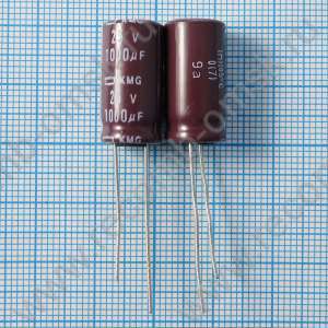 1000uF 25v 25v1000uF 10x20 KMG - Электролитический конденсатор