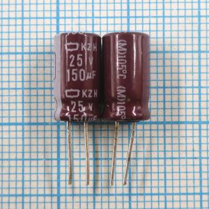 150uF 25v 25v150uF 6x11 KZH - Электролитический конденсатор