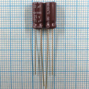 33uF 25v 25v33uF 5x11 KMG - Электролитический конденсатор