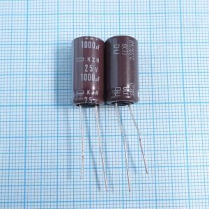 1000uF 25v 25v1000uF 10x20 KZH - Электролитический конденсатор