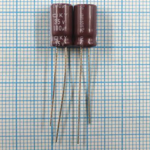 100uF 35v 35v100uF 6x11 KY - Электролитический конденсатор