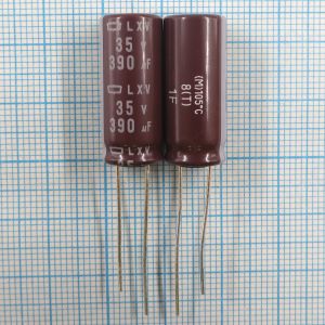 390uF 35v 35v390uF 10x25 LXV - Электролитический конденсатор