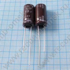 470uF 35v 35v470uf 10x20 KY - Электролитический конденсатор