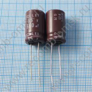 560uF 35v 35v560uF 12.5x20 LXV - Электролитический конденсатор