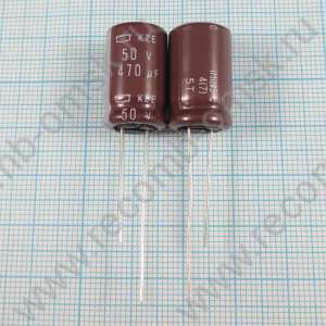 470uF 50v 50v470uF 13x20 KZE - Электролитический конденсатор