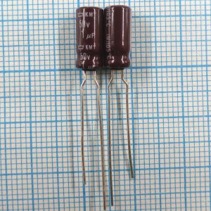 1uF 50v 50v1uF 5x11 KMY - Электролитический конденсатор