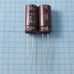 390uF 63v 63v390uF 12.5x25 LZE - Электролитический конденсатор