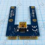 Переходник Mini PCI-E на PCI-E 1x с удлинителем.