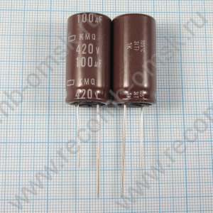 100uF 420v 420v100uF 16x32 KMQ - Электролитический конденсатор 