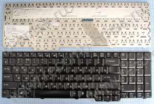 Клавиатура черная глянцевая - NSK-AF30R(9J.N8782.30R, 6037B0029209) - для ноутбуков - Acer Aspire 6530, 6930, 7000, 8920, 9400 Extensa 5235, 7220, 7620