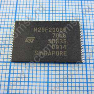 M29F200BB70N6 - Flash память с параллельным интерфейсом 8/16бит объемом 256кб.