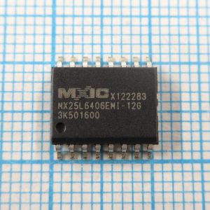 MX25L6406E MX25L6406EMI-12G   SOP16 - Flash память с последовательным интерфейсом SPI объемом 64Mbit