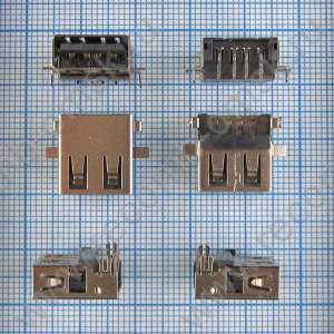 Разъем USB тип A розетка горизонтальная - U050