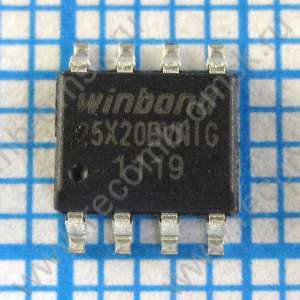 W25X20BV W25X20BVNIG - Flash память с последовательным интерфейсом SPI объемом 2Mbit
