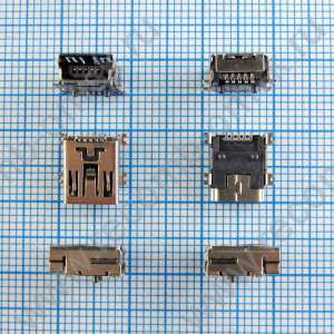 Разъем USB розетка тип mini-B - 2UB4000-000111 (U002)