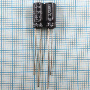 2.2uF 100v 100v2.2uF 5x11 SMG 85 - Электролитический конденсатор