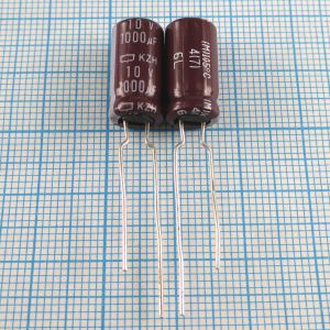 10V 1000UF 8x15 KZH - Электролитический конденсатор