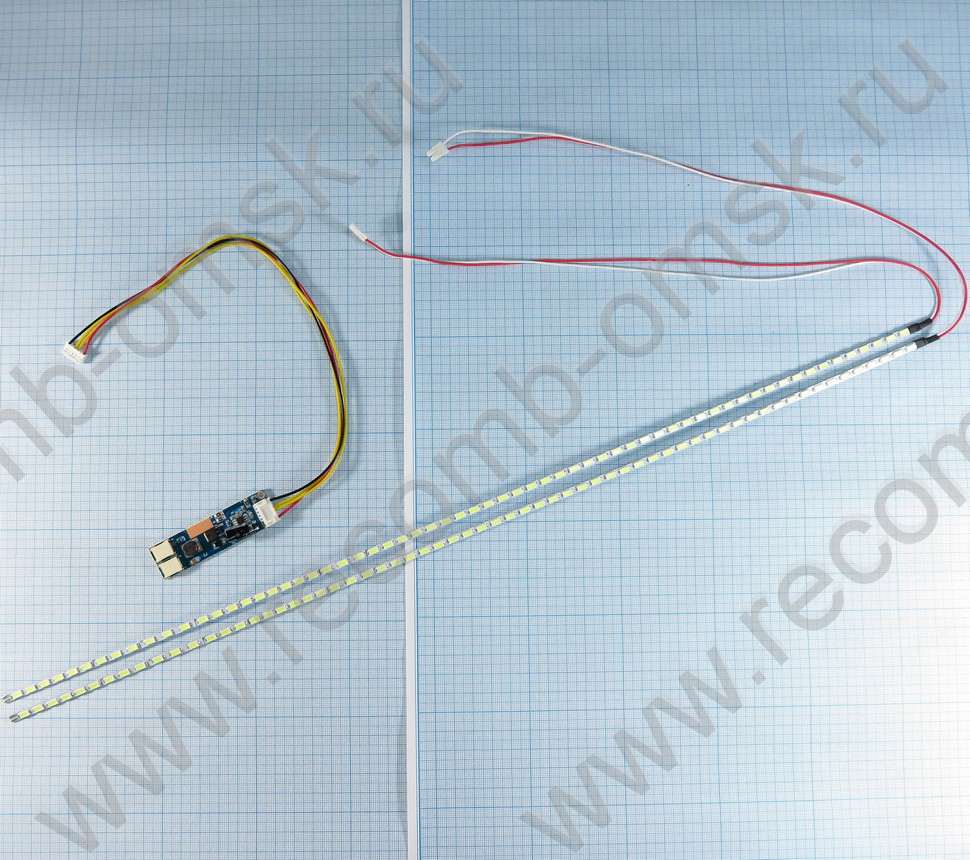15-24 дюйма светодиодная лента (2шт) универсальная с инвертором (регулируемая яркость) для замены CCFL ламп, повышенной яркости.