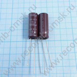 16V 1000uF 8x20mm KY - Электролитический конденсатор