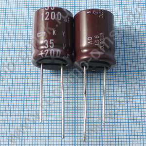 35v 1200uf 16x20mm KY - Электролитический конденсатор