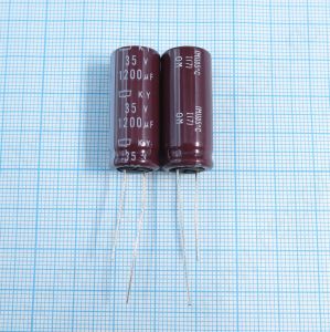 1200uF 35v 35v1200uF 12.5x30 KY - Электролитический конденсатор