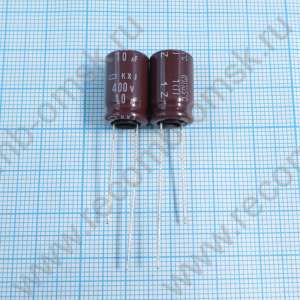 400V 10uF 10x16mm KXJ - Электролитический конденсатор