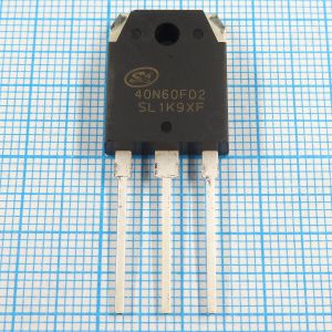 40N60FD2 600V 80A - мощный N-канальный IGBT-транзистор (Insulated Gate Bipolar Transistor) со встроенным антипараллельным диодом.