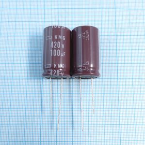 100uF 420v 420v100uF 18x30 KMG - Электролитический конденсатор