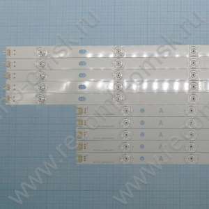 Комплект светодиодной (LED) подсветки A-Type (5шт) + B-Type (5шт) для телевизоров LG 49 дюймов серии 49LB/49LF/49UF/49LX/49LY