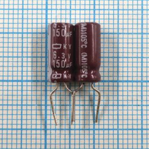150uF 6.3v 6.3v150uF 5x11 KY - Электролитический конденсатор