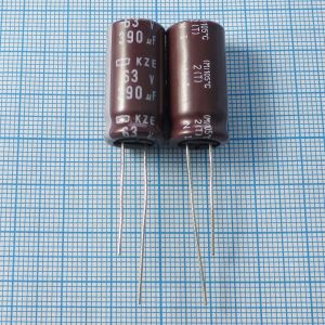 390uF 63v 63v390uF 12.5x25 KZE - Электролитический конденсатор