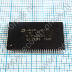 AM29BL802CB AM29BL802CB-65RZE - Flash память с параллельным интерфейсом 16bit объемом 1Mbyte используется во многих современных машинах