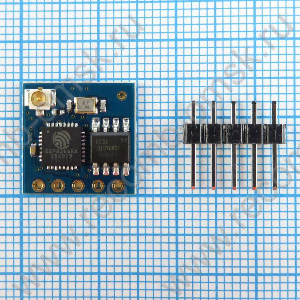 Wi-Fi модуль ESP8266 ESP-05 - с разъемом для внешней антенны.