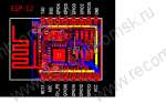 Плата с Wi-fi модулем ESP8266 ESP12-E c батарейным отсеком.