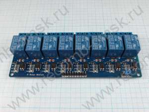 Модуль реле 8-канальный DC 5V АС250В, 10А с опторазвязкой
