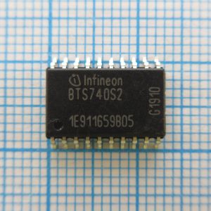BTS740S2 - 2х канальный коммутатор нагрузок со схемами управления