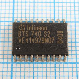 BTS740S2 - 2х канальный коммутатор нагрузок со схемами управления