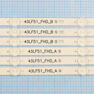 43LH/43LJ/43UJ -Комплект светодиодной подсветки для телевизоров LG 43 дюйма