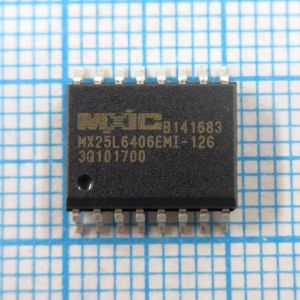MX25L6406E MX25L6406EMI-12G   SOP16 - Flash память с последовательным интерфейсом SPI объемом 64Mbit
