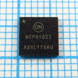 NCP81022 - широтно-импульсный модулятор (ШИМ-контроллер) для управления питанием ключевых компонентов в современных видеокартах, таких как графический процессор (GPU) и память GDDR6.