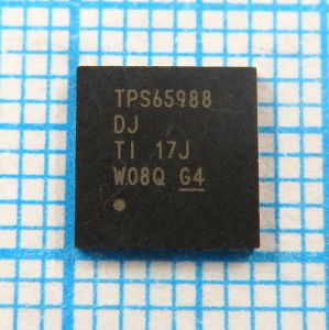 TPS65988DJRSHR TPS65988 - Двухпортовый контроллер USB Type-C и USB PD со встроенным питанием
